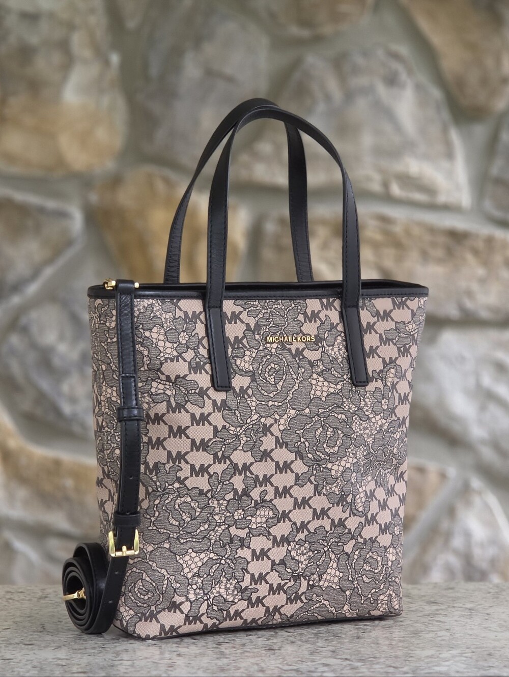 Michael Kors Emry Logo Lace Medium Crossbody